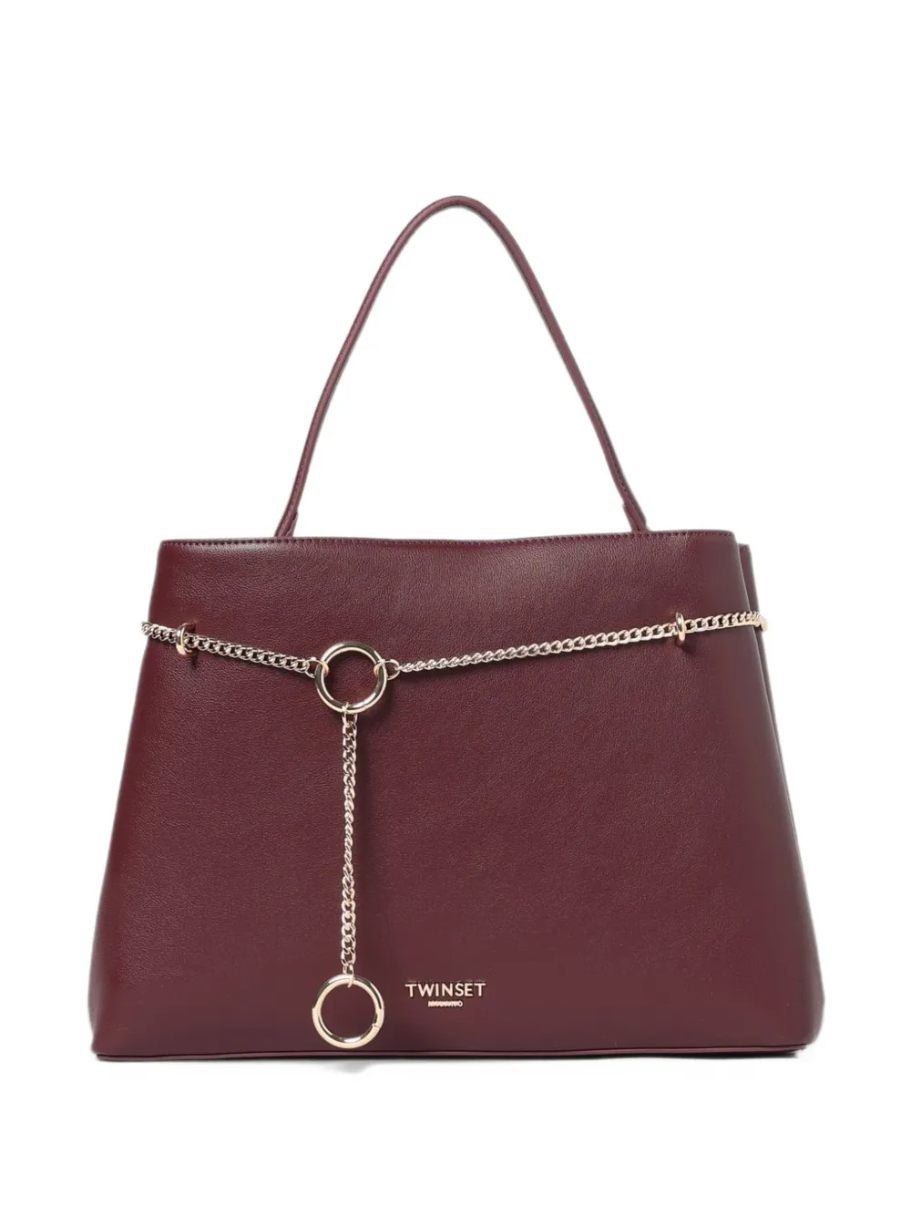 TWINSET chain-link flared shoulder bag Rood