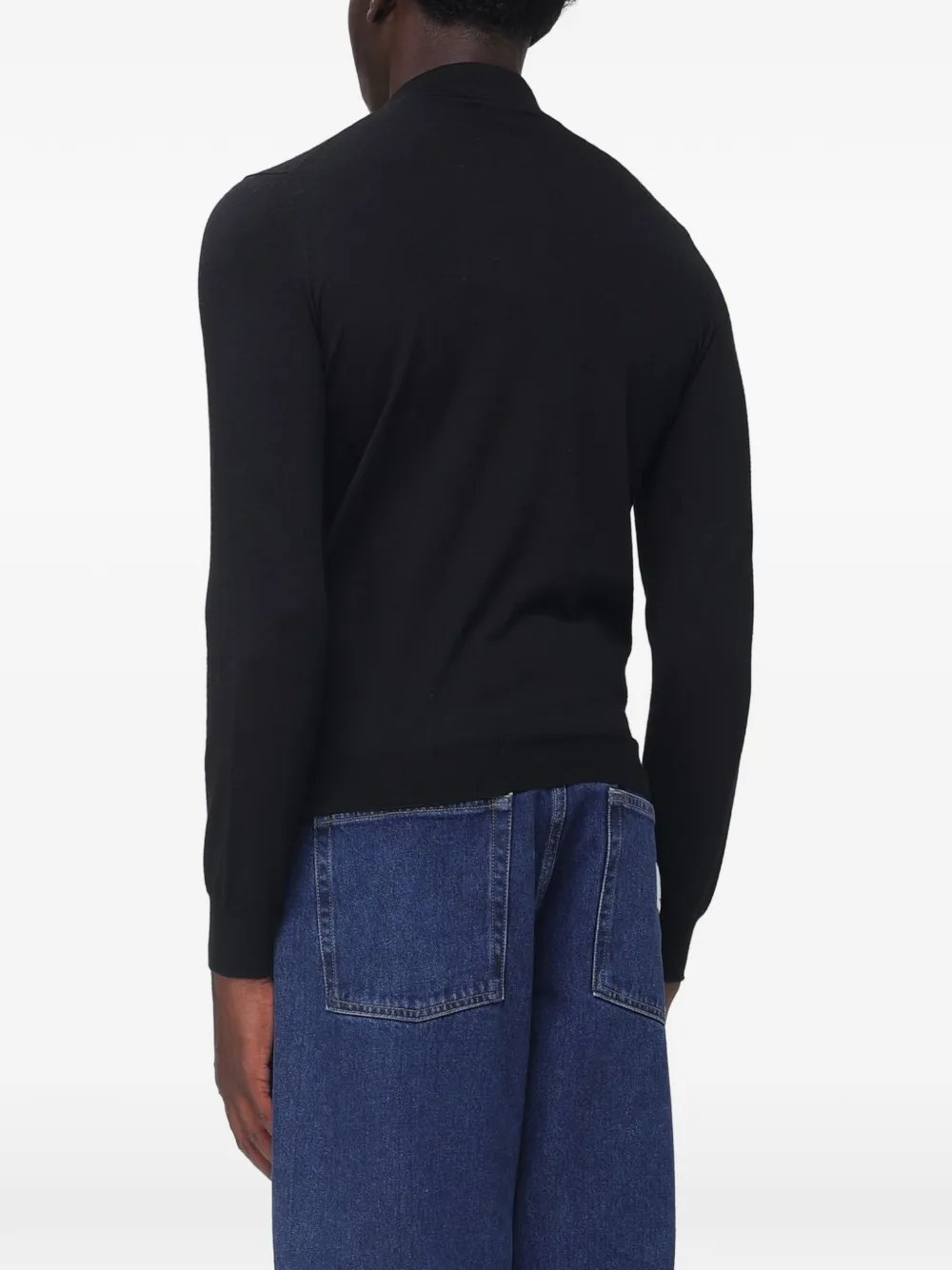 K-Way polo-collar sweater Zwart