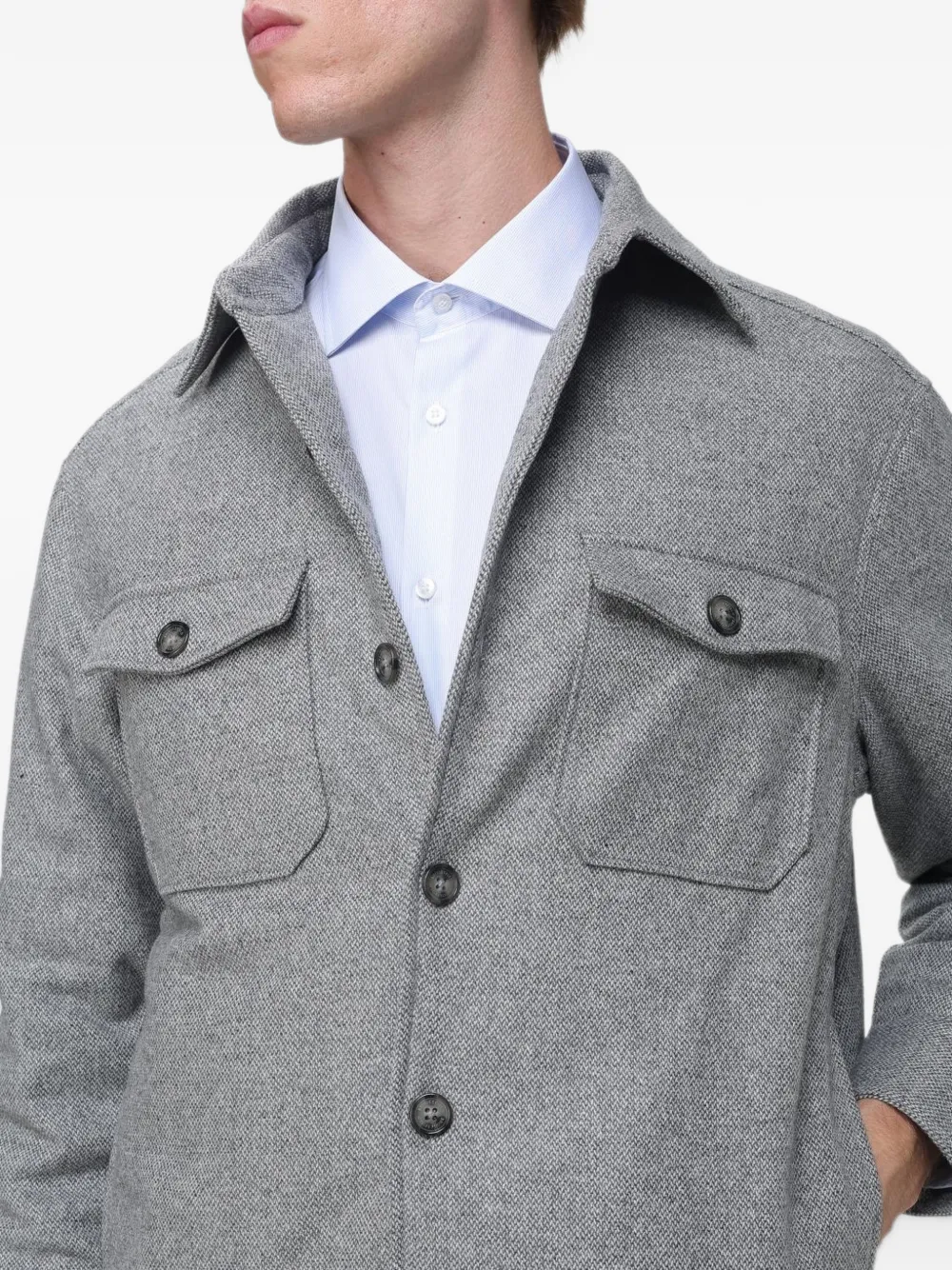 BROOKSFIELD Button-up shirtjack Grijs