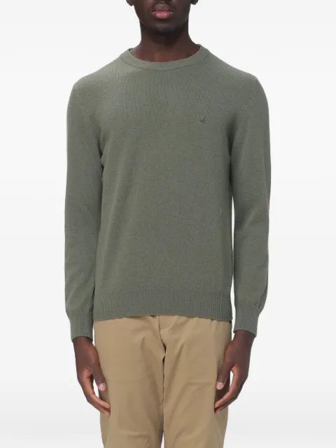 BROOKSFIELD logo-embroidered wool sweater