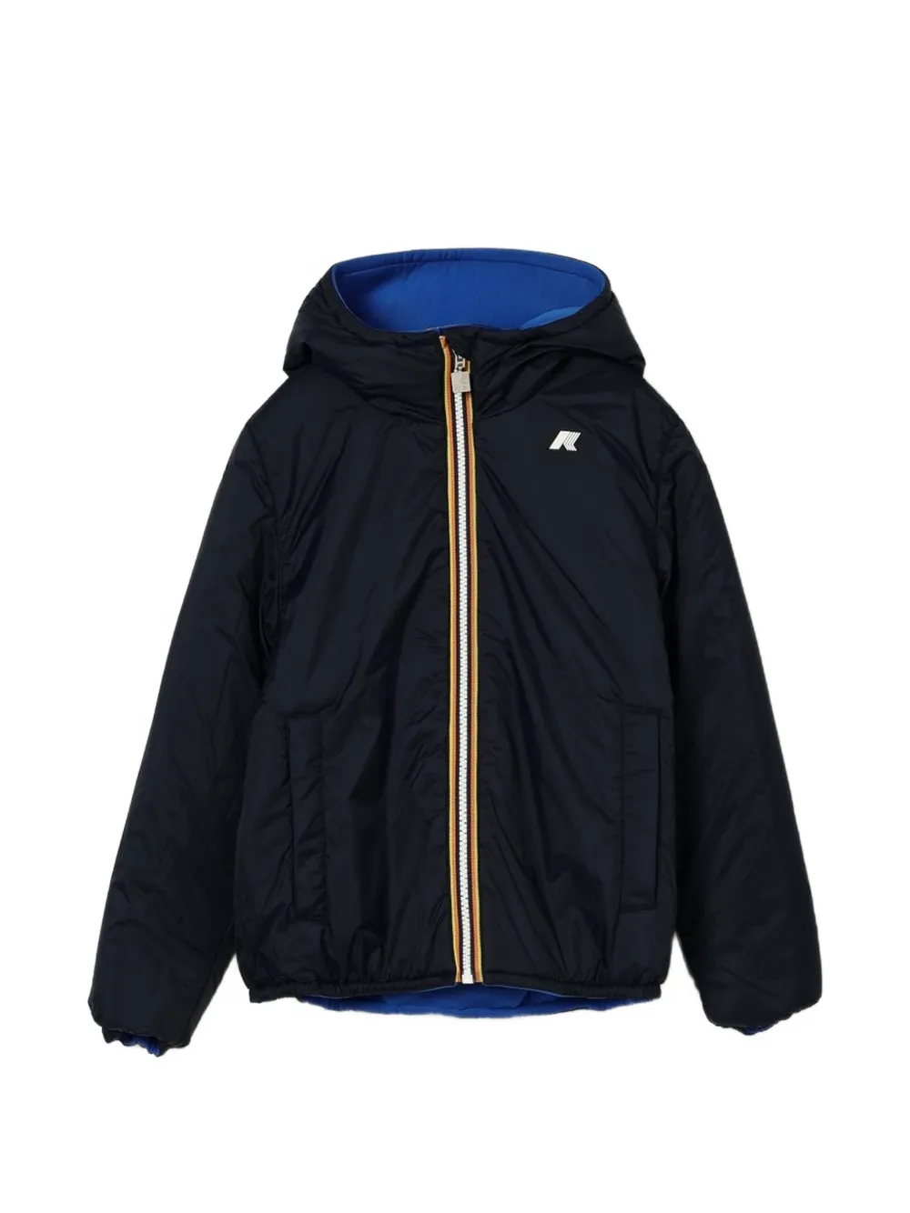 K Way Kids reversible hooded jacket Blauw