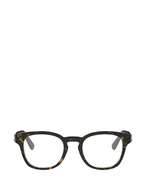 Bvlgari tortoiseshell-effect round-frame glasses