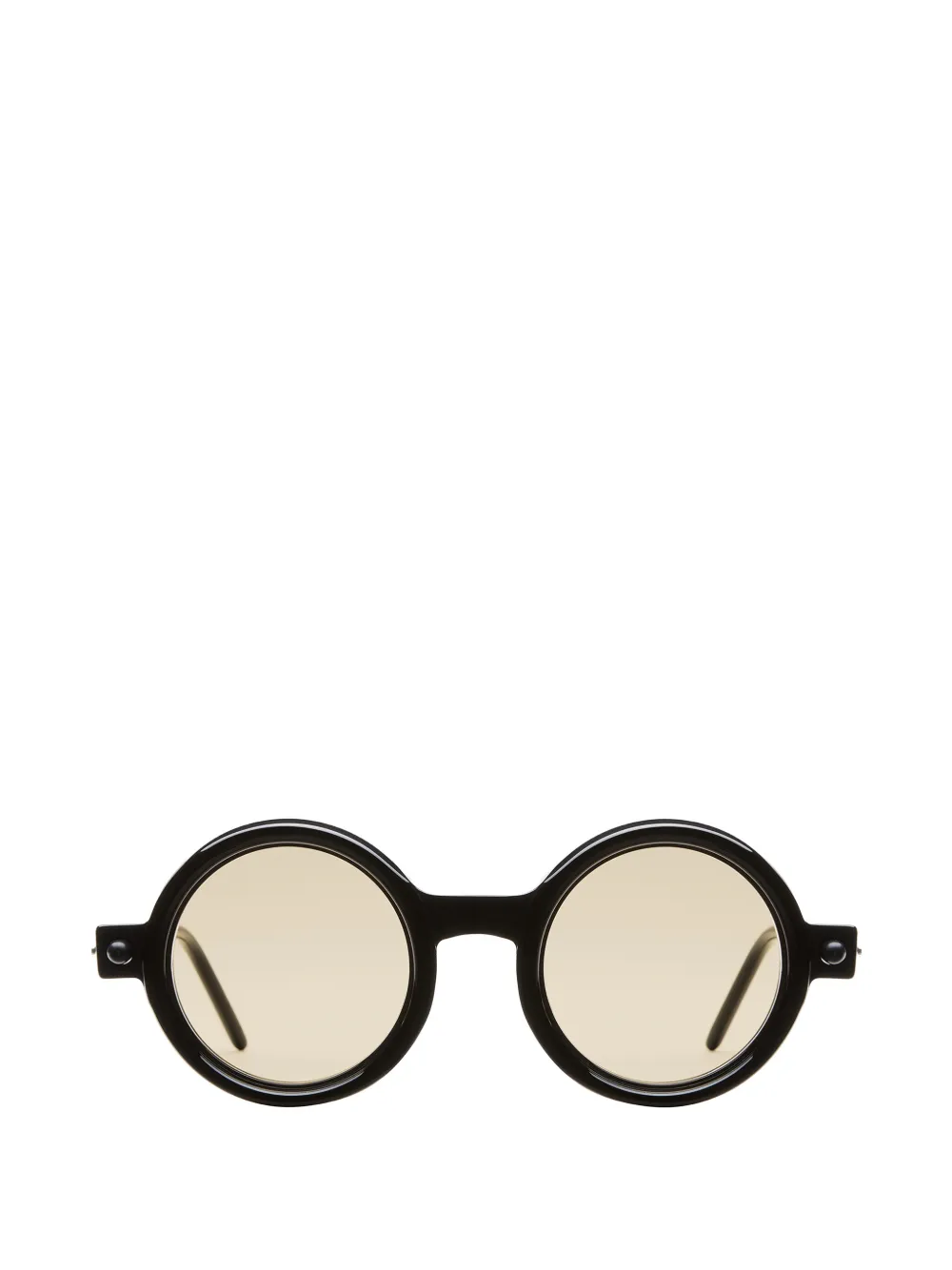 Kuboraum P1 round-frame glasses Bruin