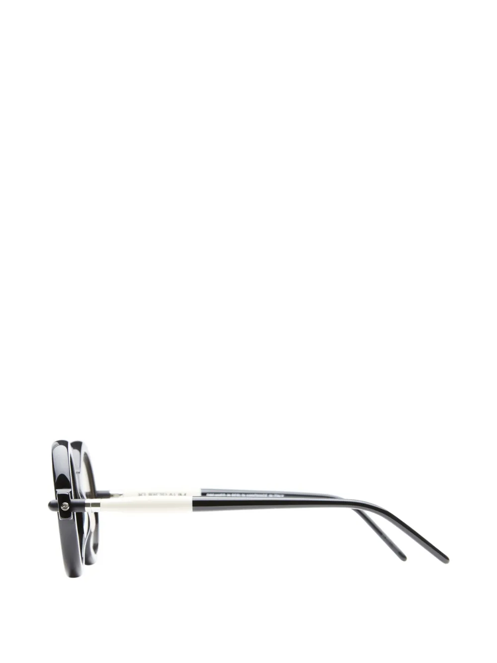 Kuboraum P1 round-frame glasses Bruin