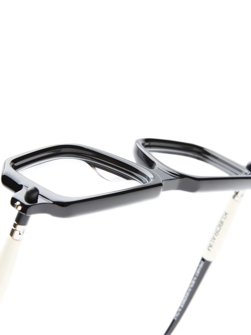 Kuboraum P23 geometric-frame glasses Zwart
