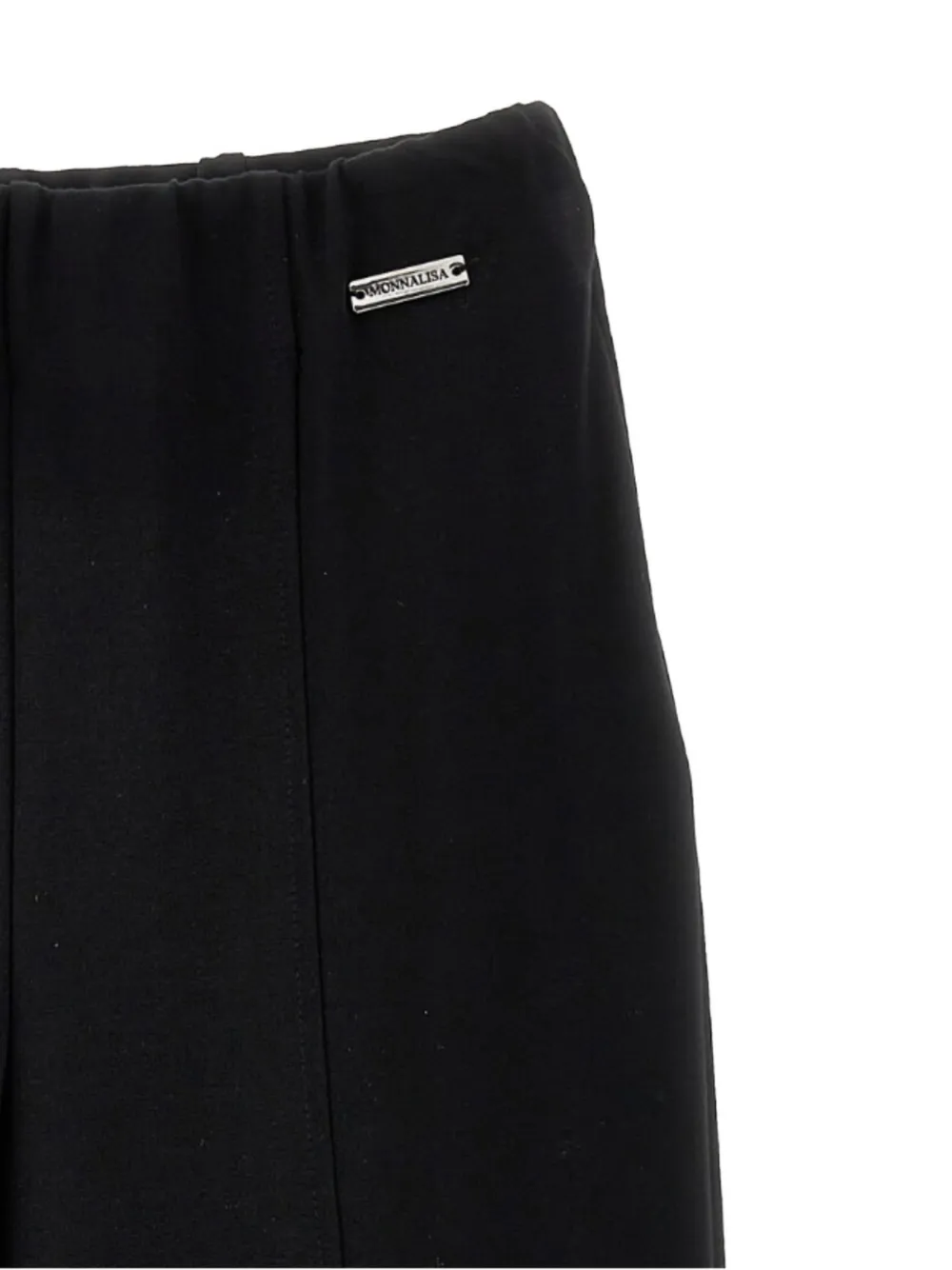 Monnalisa logo-plaque flared trousers Zwart