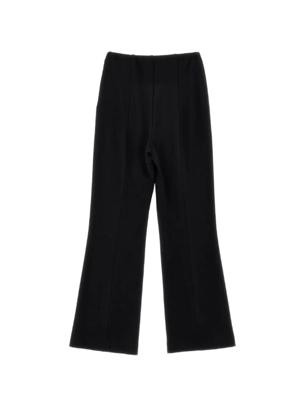 Monnalisa logo-plaque flared trousers Zwart