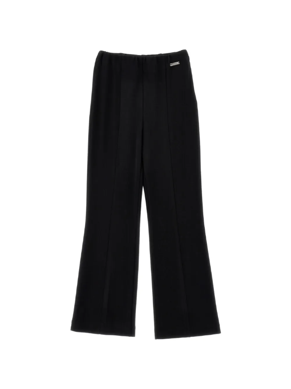 Monnalisa logo-plaque flared trousers Zwart