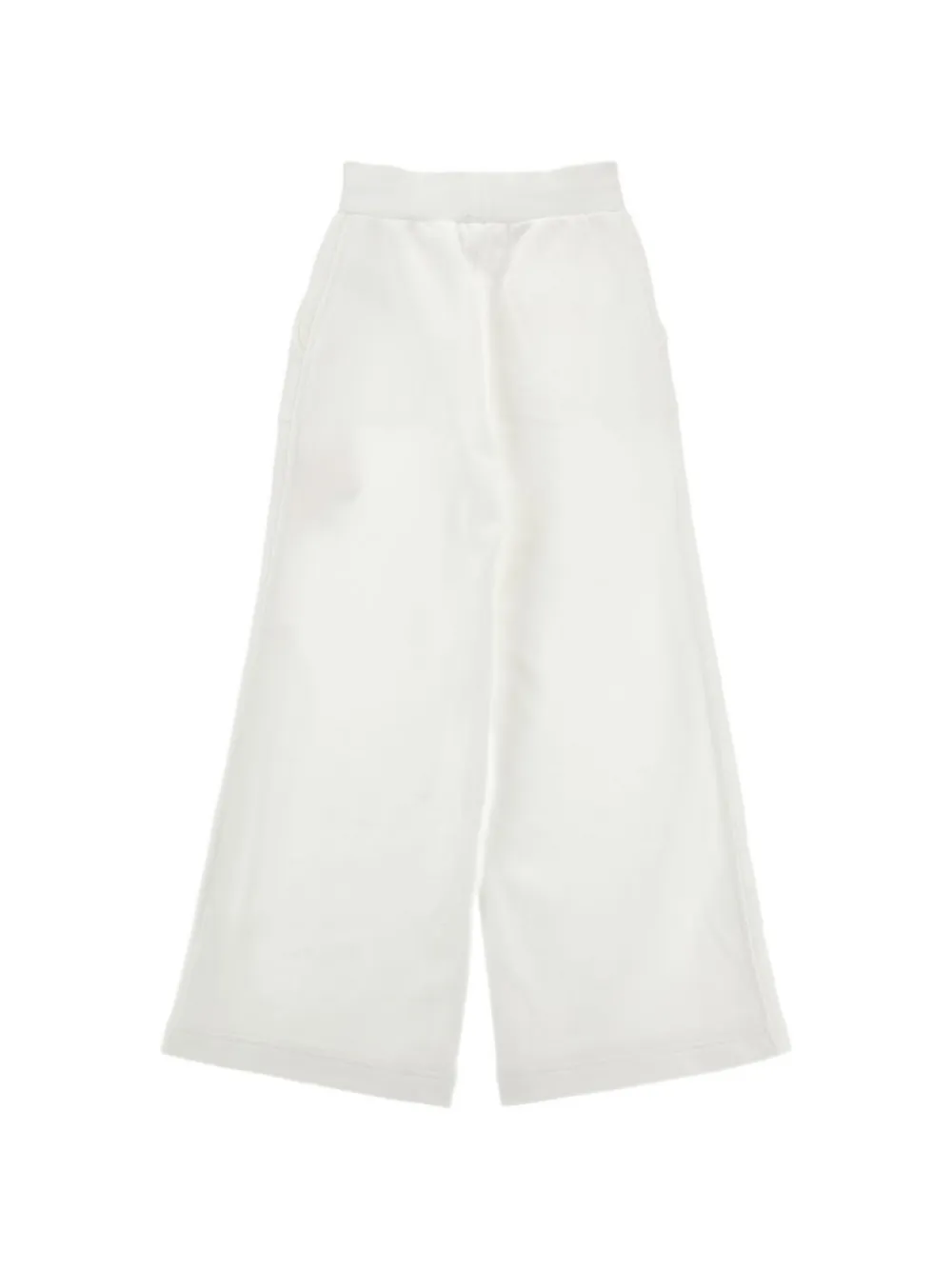 Monnalisa embroidered logo-print trousers Wit
