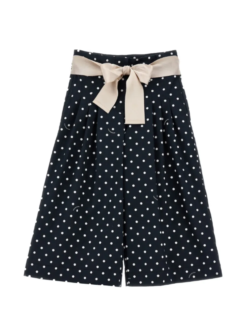 Monnalisa polka-dot belted trousers Zwart