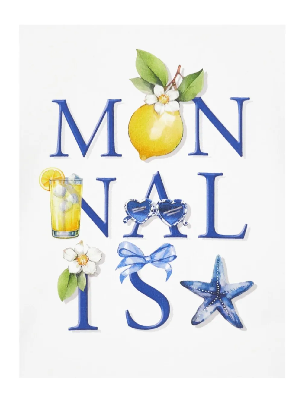 Monnalisa logo-print T-shirt Wit