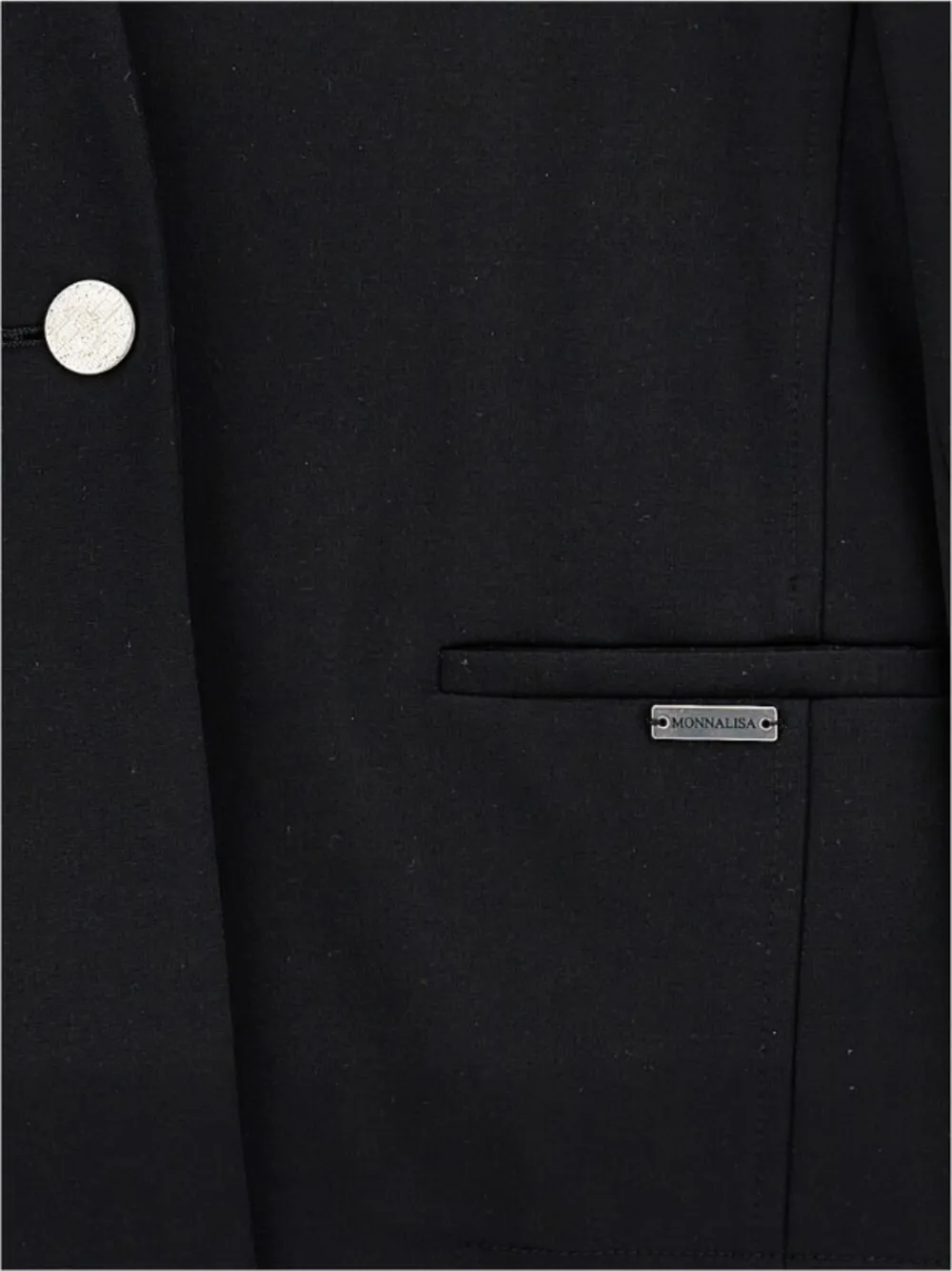 Monnalisa single-button logo-plaque blazer Zwart