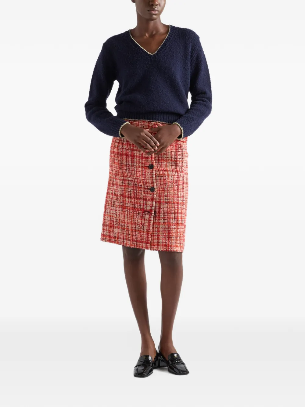 Prada wool V-neck sweater Blauw
