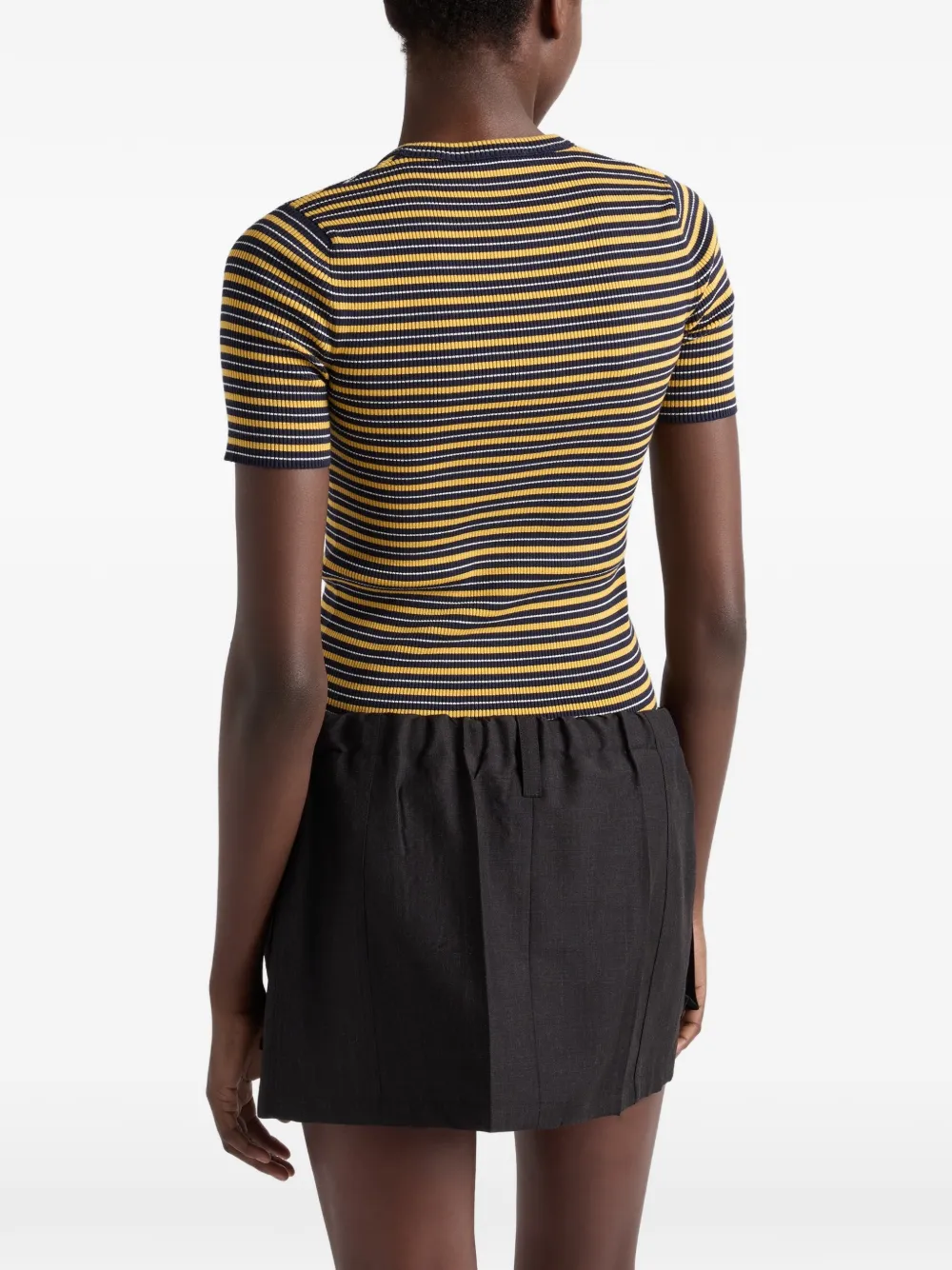 Prada striped cotton T-shirt Blauw