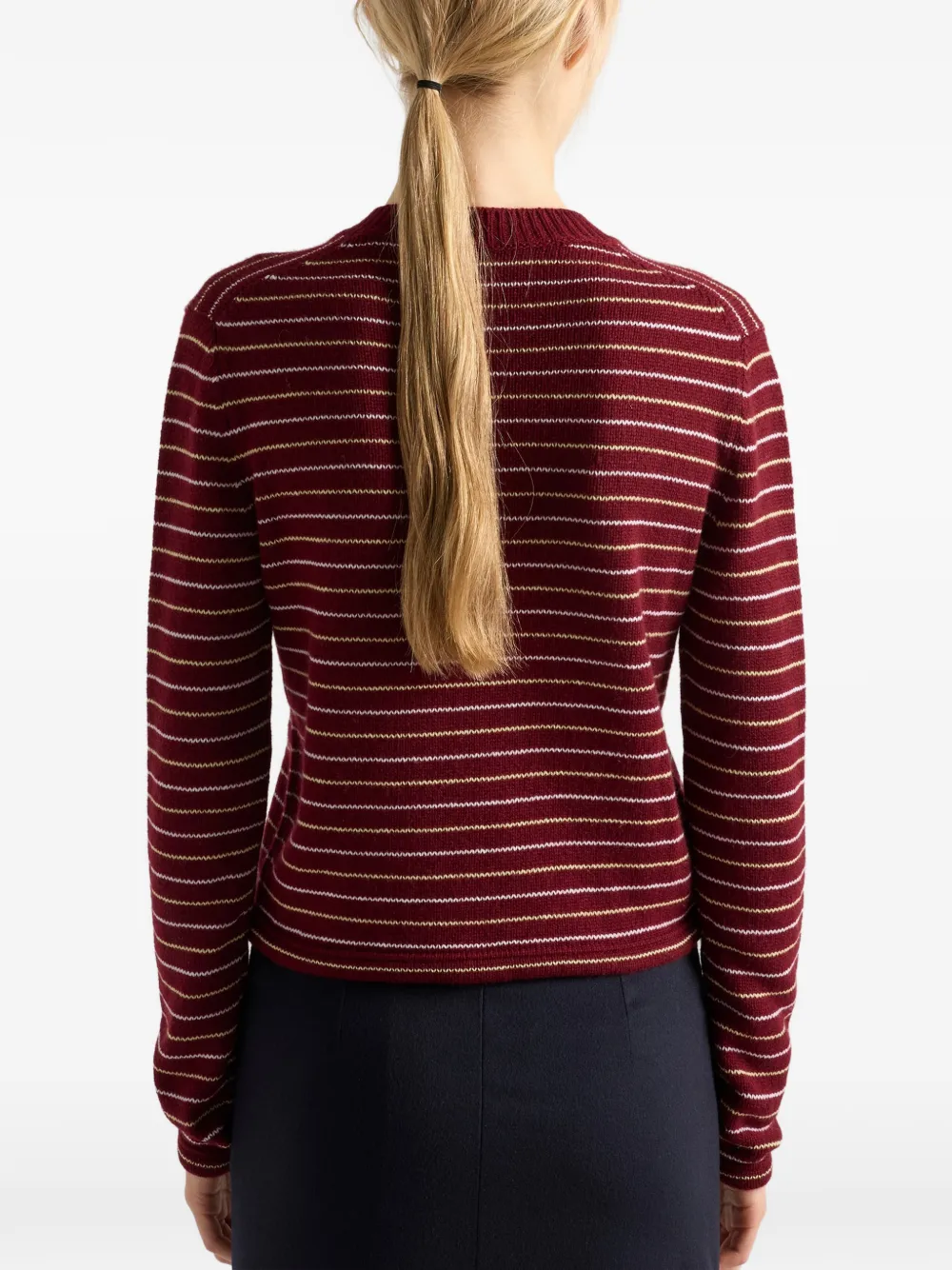 Prada cashmere V-neck sweater Rood