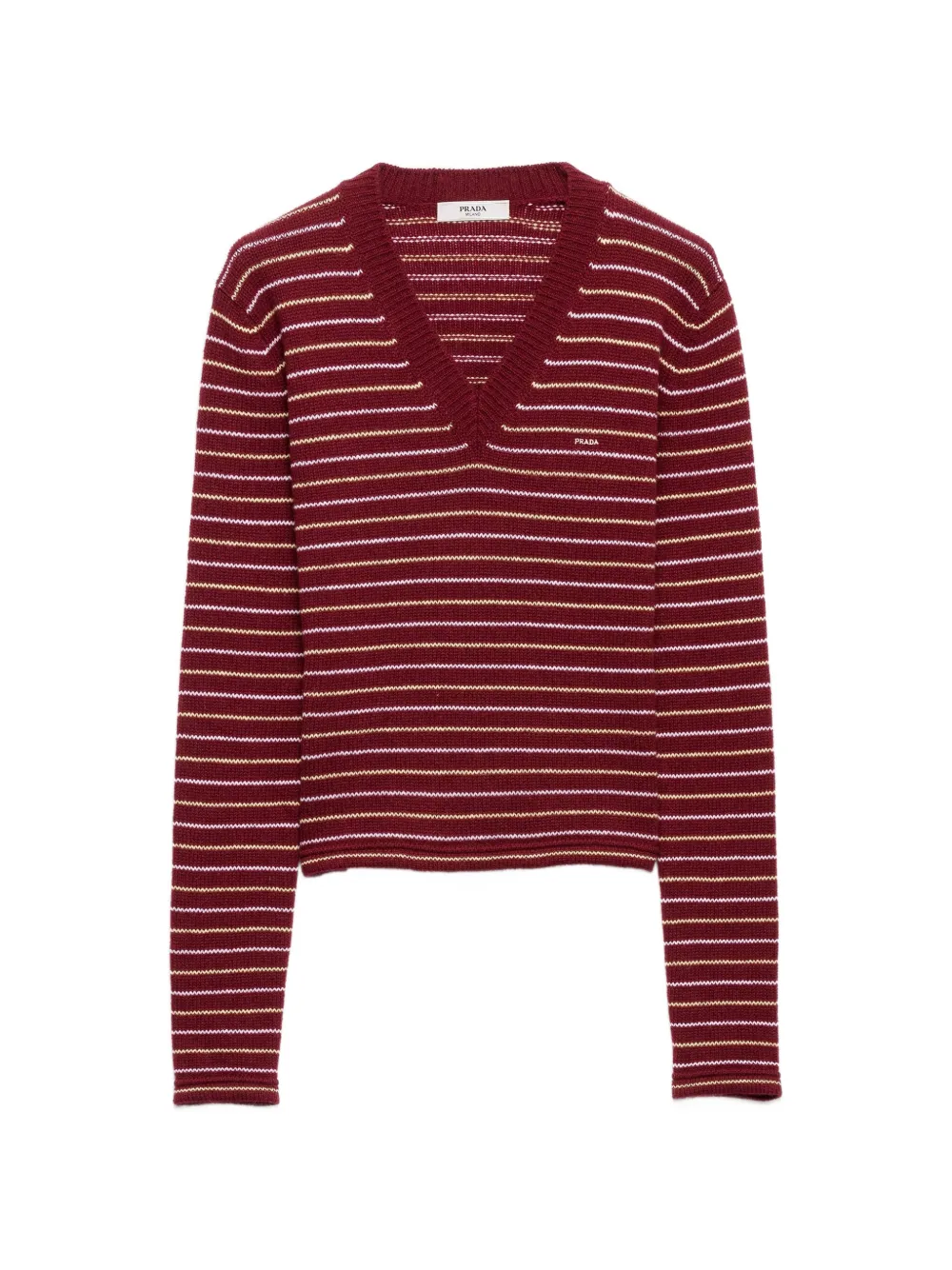 Prada cashmere V-neck sweater Rood
