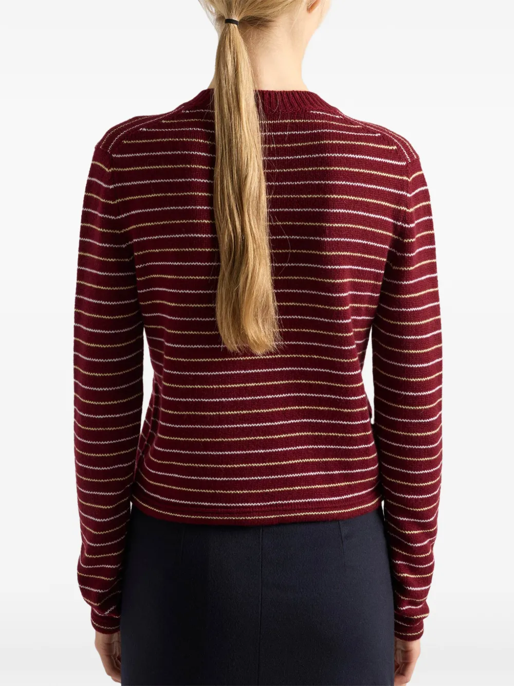 Prada cashmere V-neck sweater Rood
