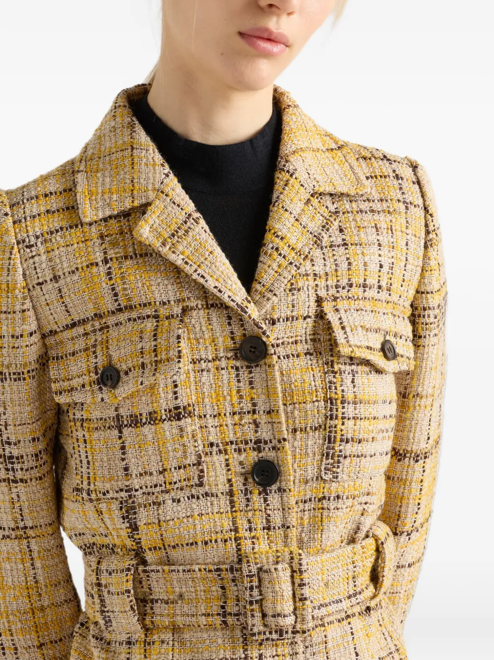 Prada cashmere crew-neck sweater Zwart
