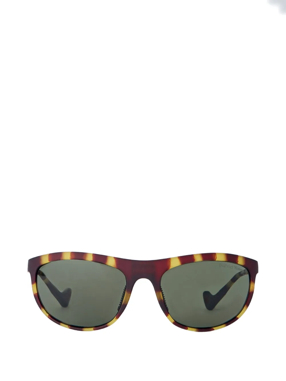 District Vision Takeyoshi Altitude Master geometric-frame sunglasses - Marron District Vision Takeyoshi Altitude Master geometric-frame sunglasses - Marron
