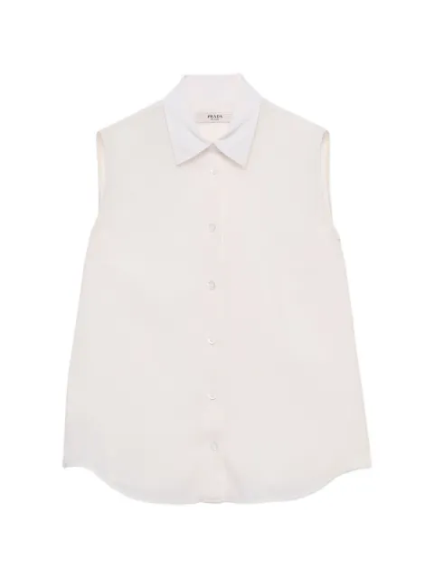 Prada camisa en crepé de china