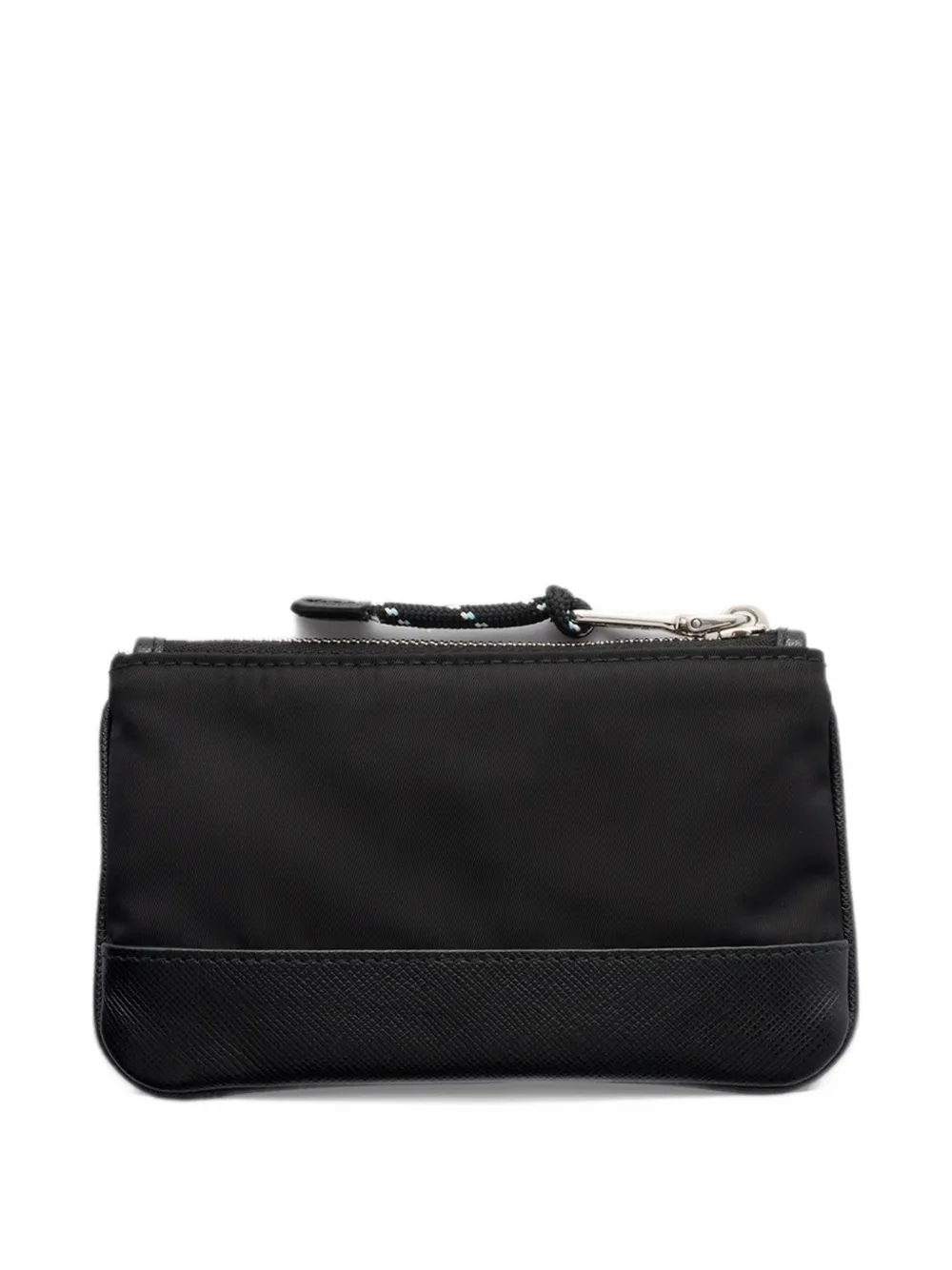 Prada Re-Nylon and Saffiano mini pouch Zwart