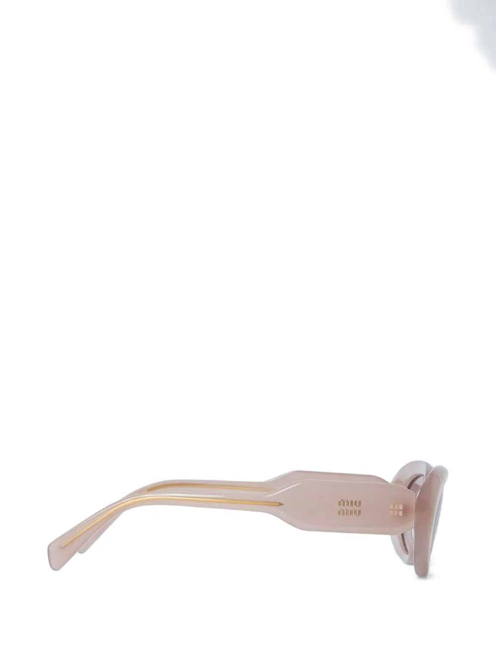 Miu Eyewear oval-frame sunglasses Beige