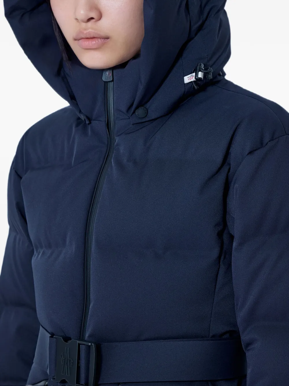 Moncler Grenoble Tolima belted quilted jacket Blauw