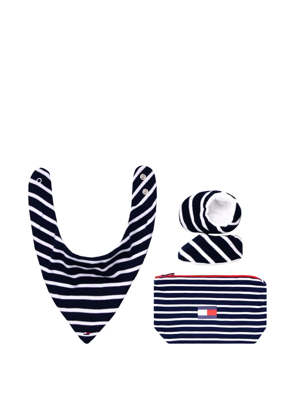 Tommy Hilfiger Junior striped cotton baby set Blauw