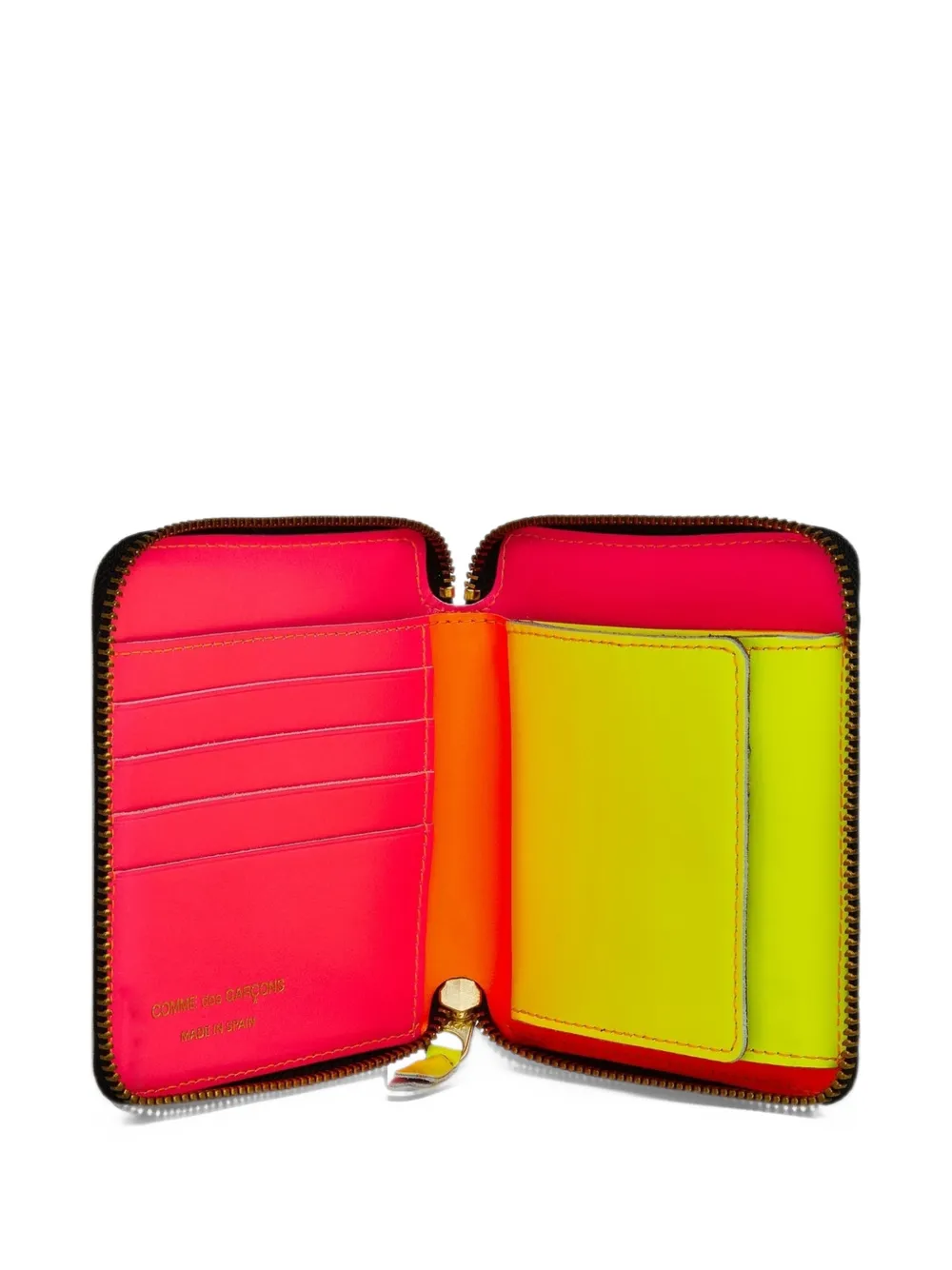 Comme Des Garçons Wallet Super Fluo leather wallet Oranje