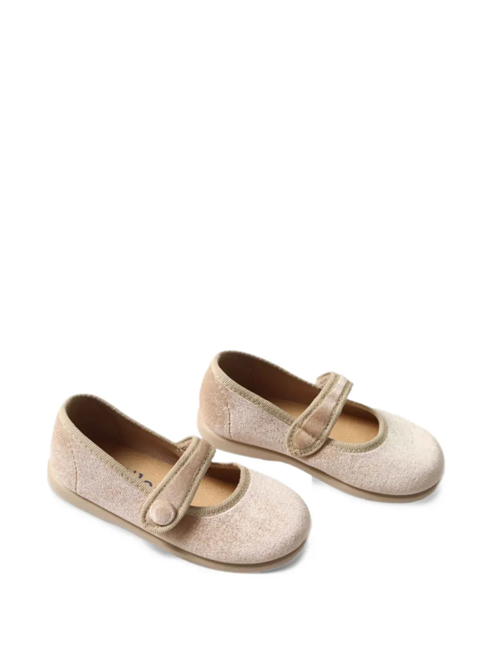 BATILAS velvet-finish ballerinas - Toni neutri