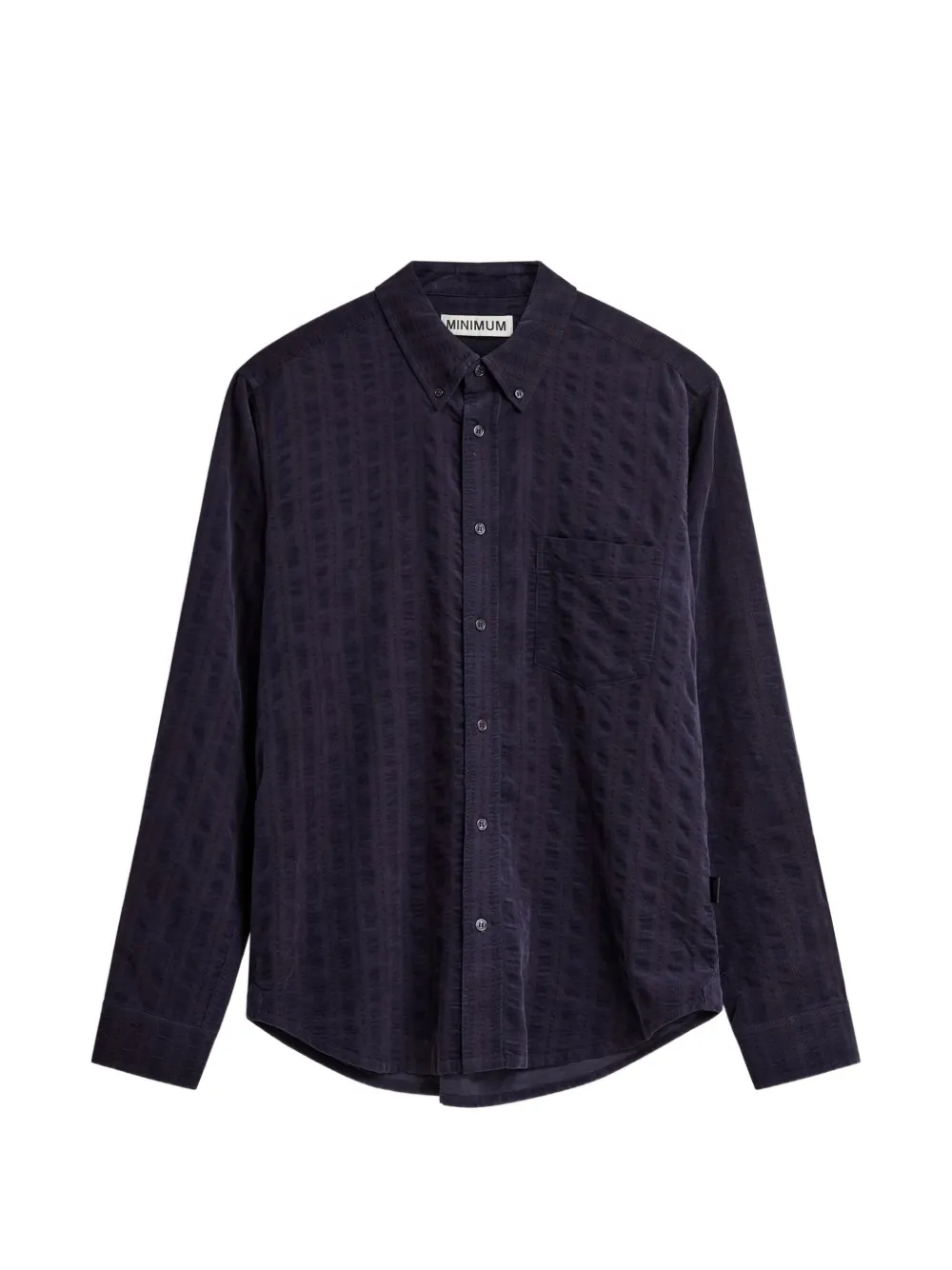 MINIMUM Colt button-down textured shirt - Blu