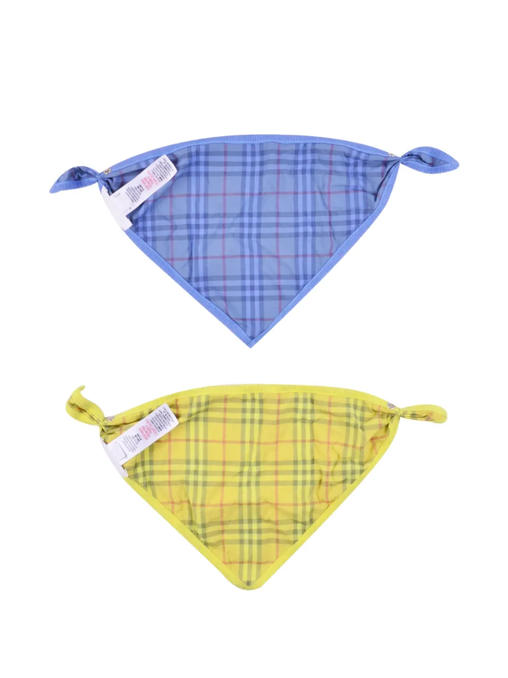 Burberry Kids triangular-shape bib set Blauw