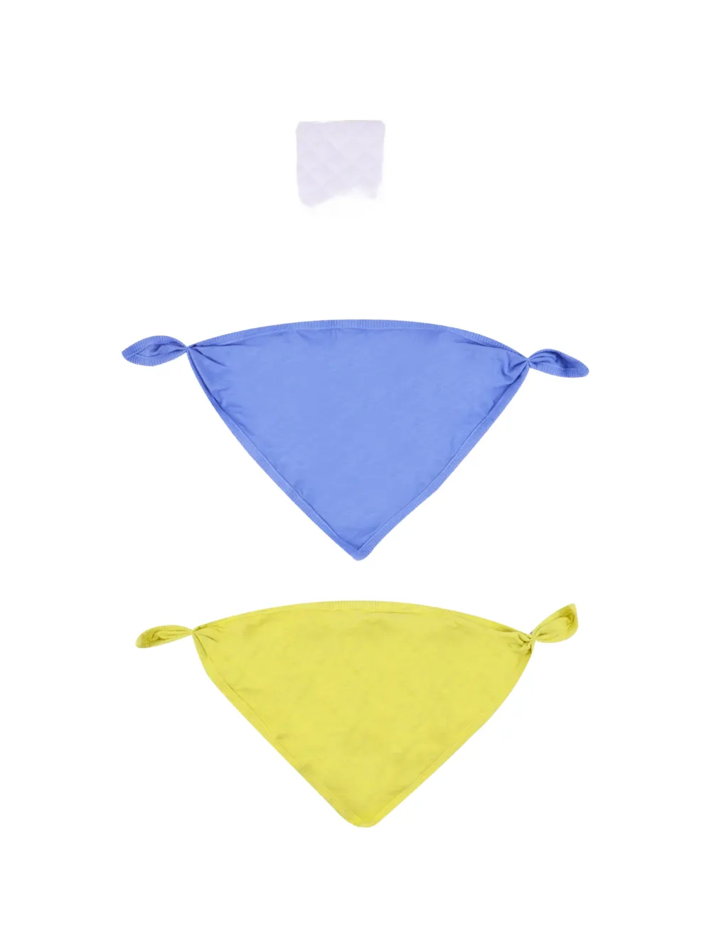 Burberry Kids triangular-shape bib set Blauw