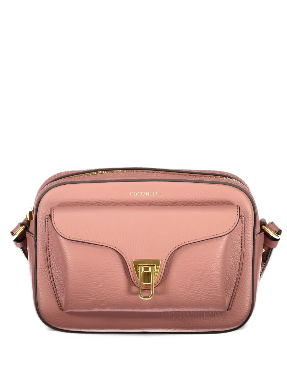 Coccinelle zip-fastening leather shoulder bag Roze