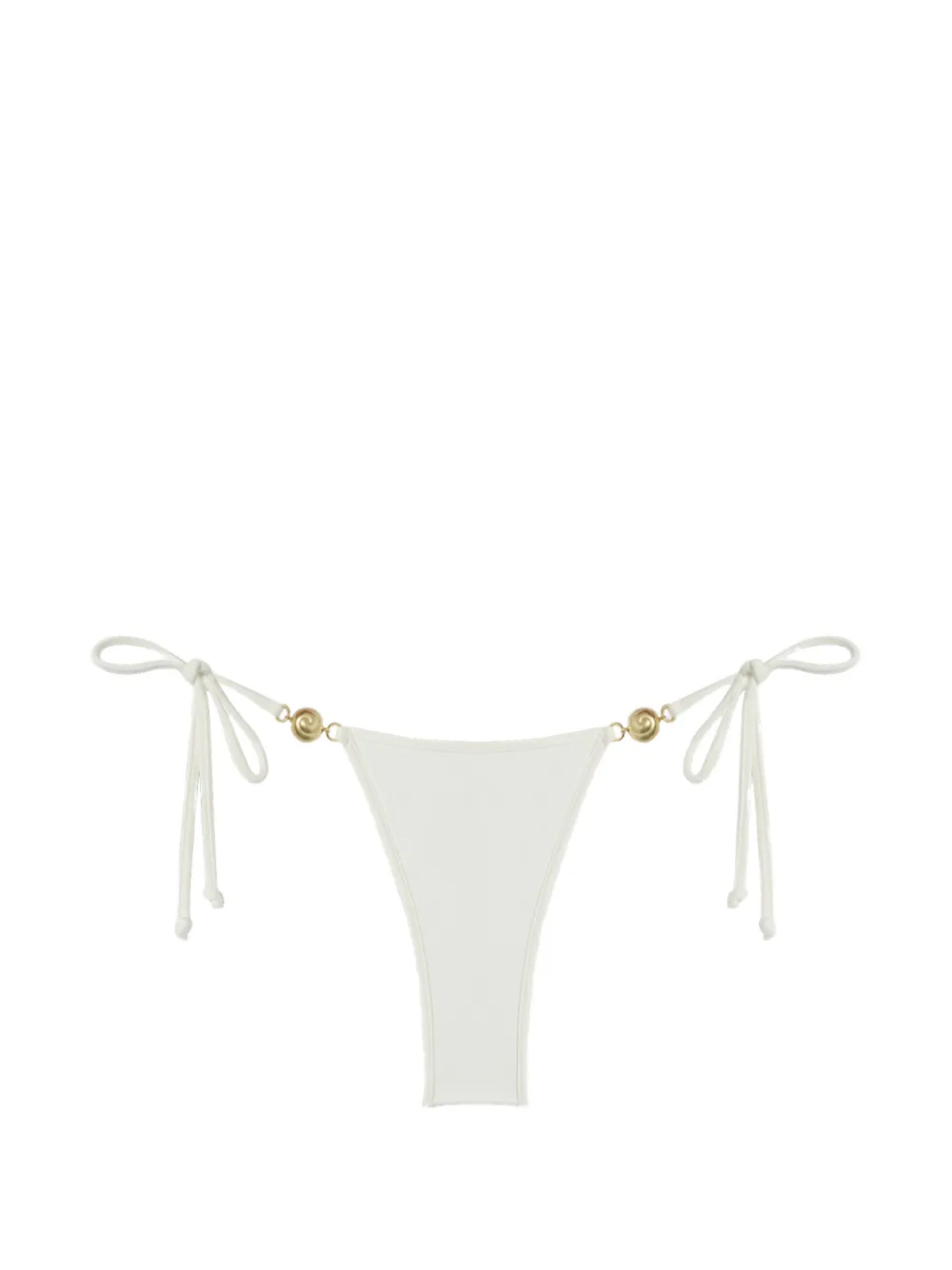 Reina Olga Carioca Splash side-tie bikini bottoms Beige
