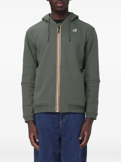 K-Way logo-patch zip-up hoodie