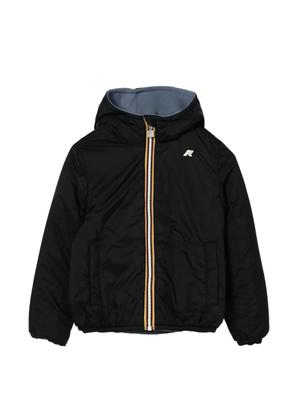 K Way Kids reversible hooded jacket Blauw