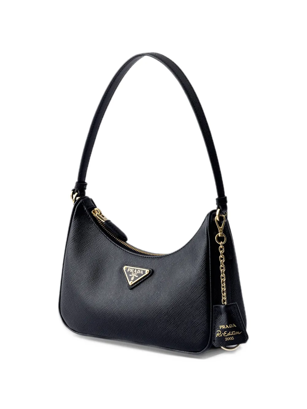 Prada Re-Edition 2005 Saffiano leather mini-bag Zwart