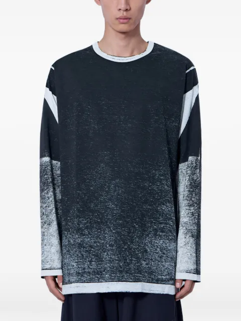 Yohji Yamamoto distressed long-sleeve T-shirt