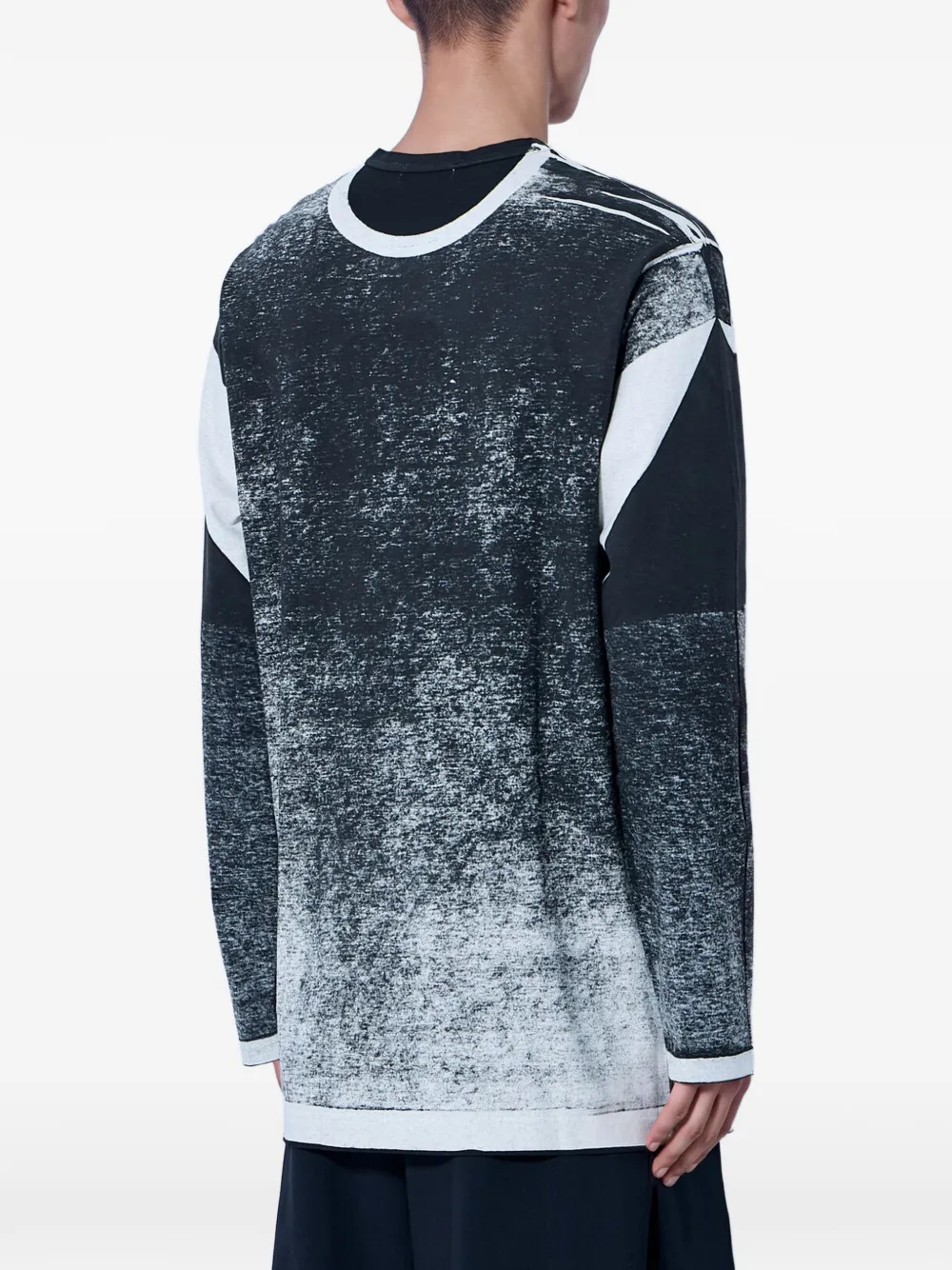 Yohji Yamamoto Gerafeld T-shirt Grijs