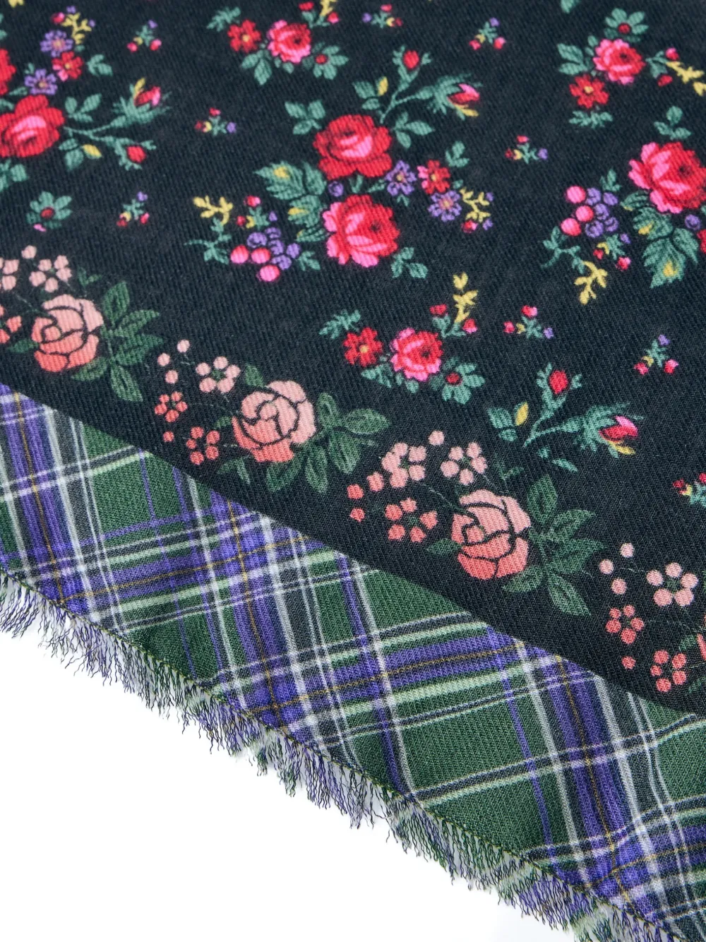 Chloé Folk square scarf in wool Paars