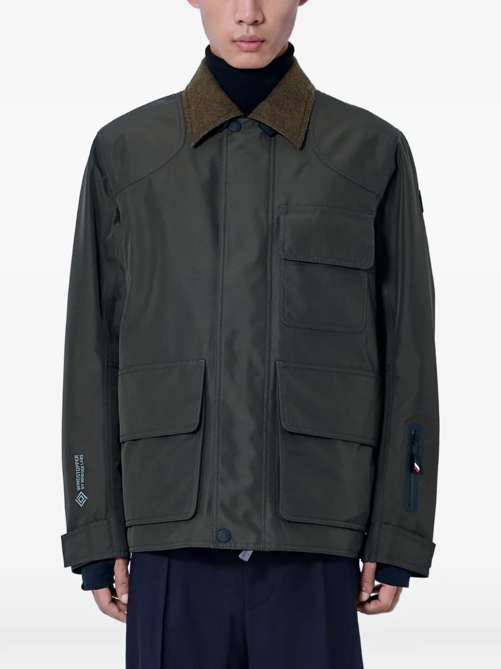 Moncler Grenoble Andes ski-jack in field-stijl met meerdere zakken Groen