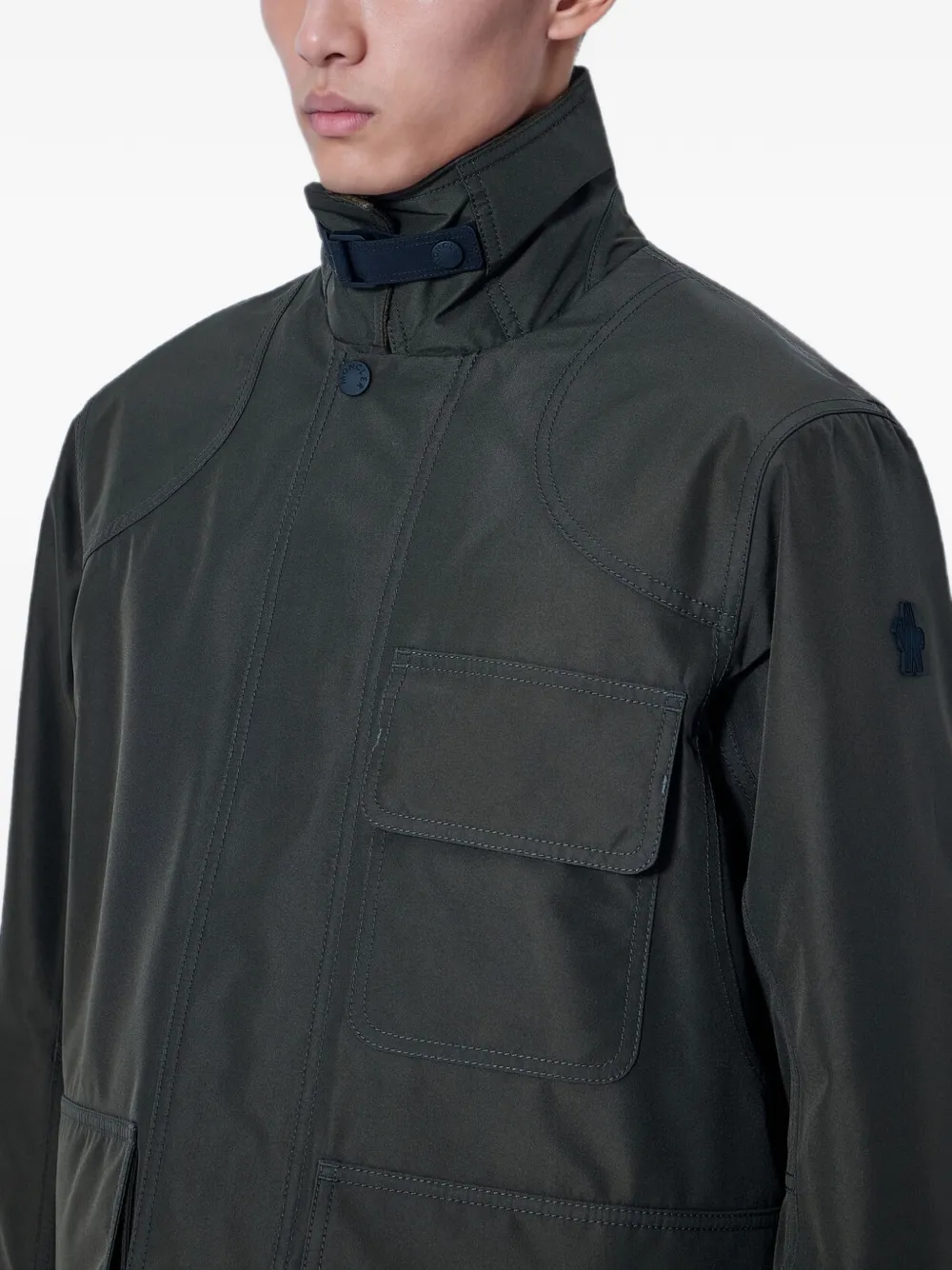 Moncler Grenoble Andes ski-jack in field-stijl met meerdere zakken Groen