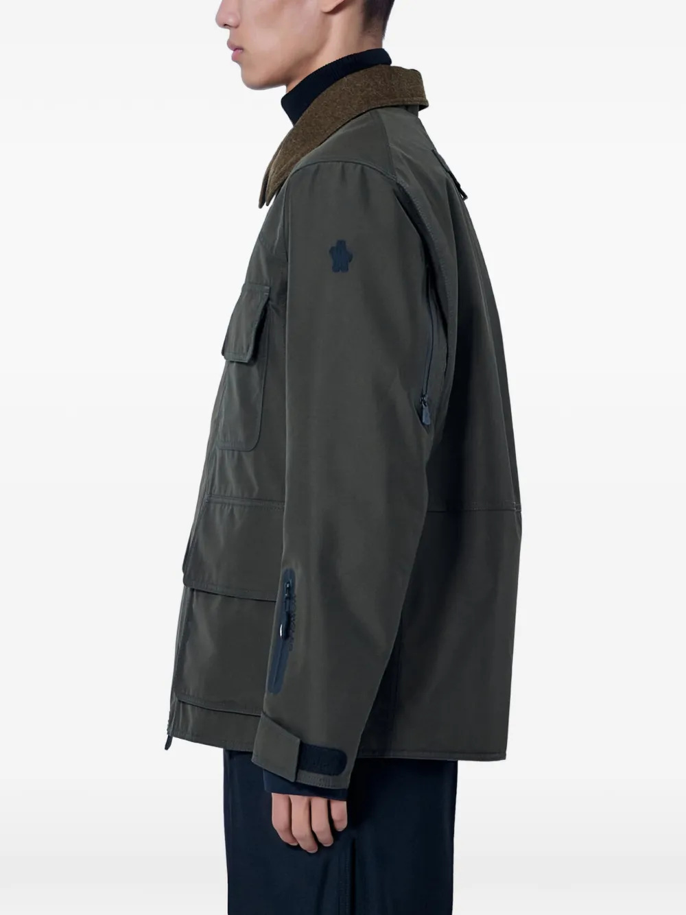 Moncler Grenoble Andes ski-jack in field-stijl met meerdere zakken Groen