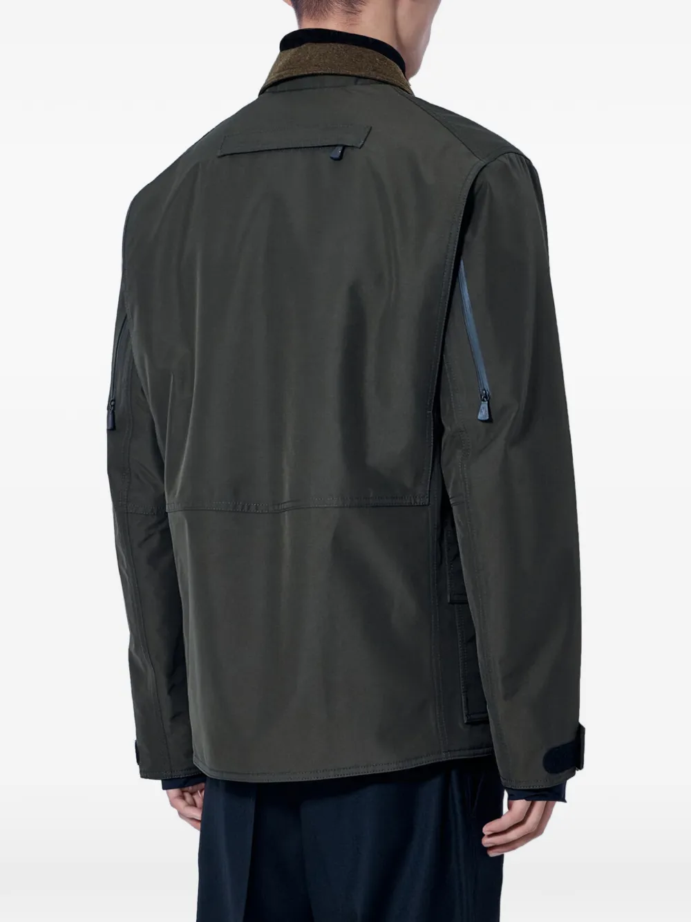 Moncler Grenoble Andes ski-jack in field-stijl met meerdere zakken Groen
