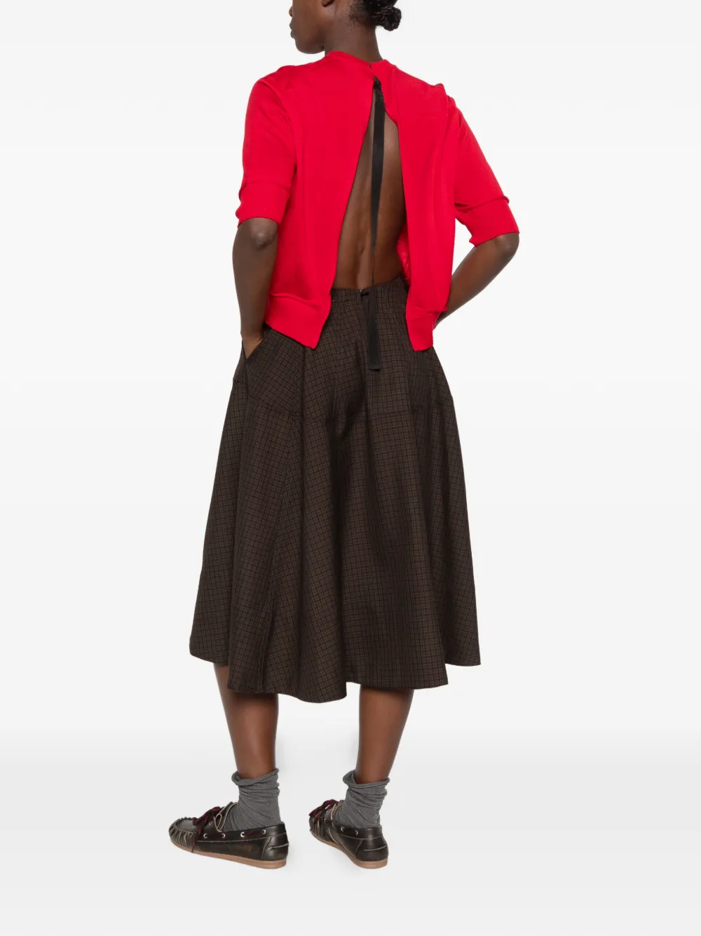 Department 5 open-back short-sleeve sweater - Rouge Department 5 open-back short-sleeve sweater - Rouge