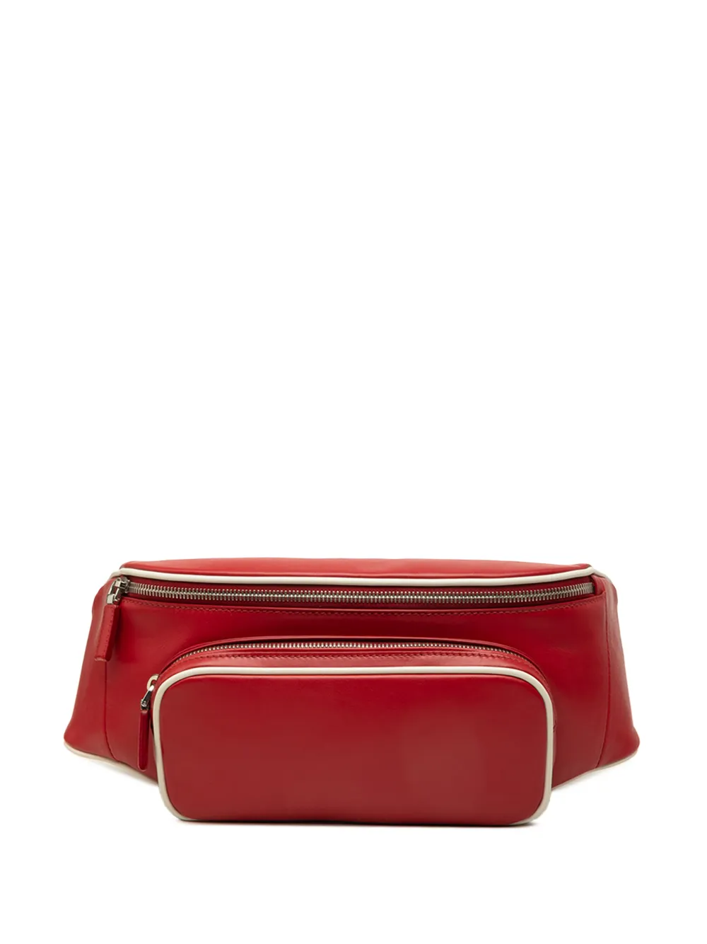 Prada Pre-Owned 2013-2026 Leather Zip Pocket belt bag - Rosso