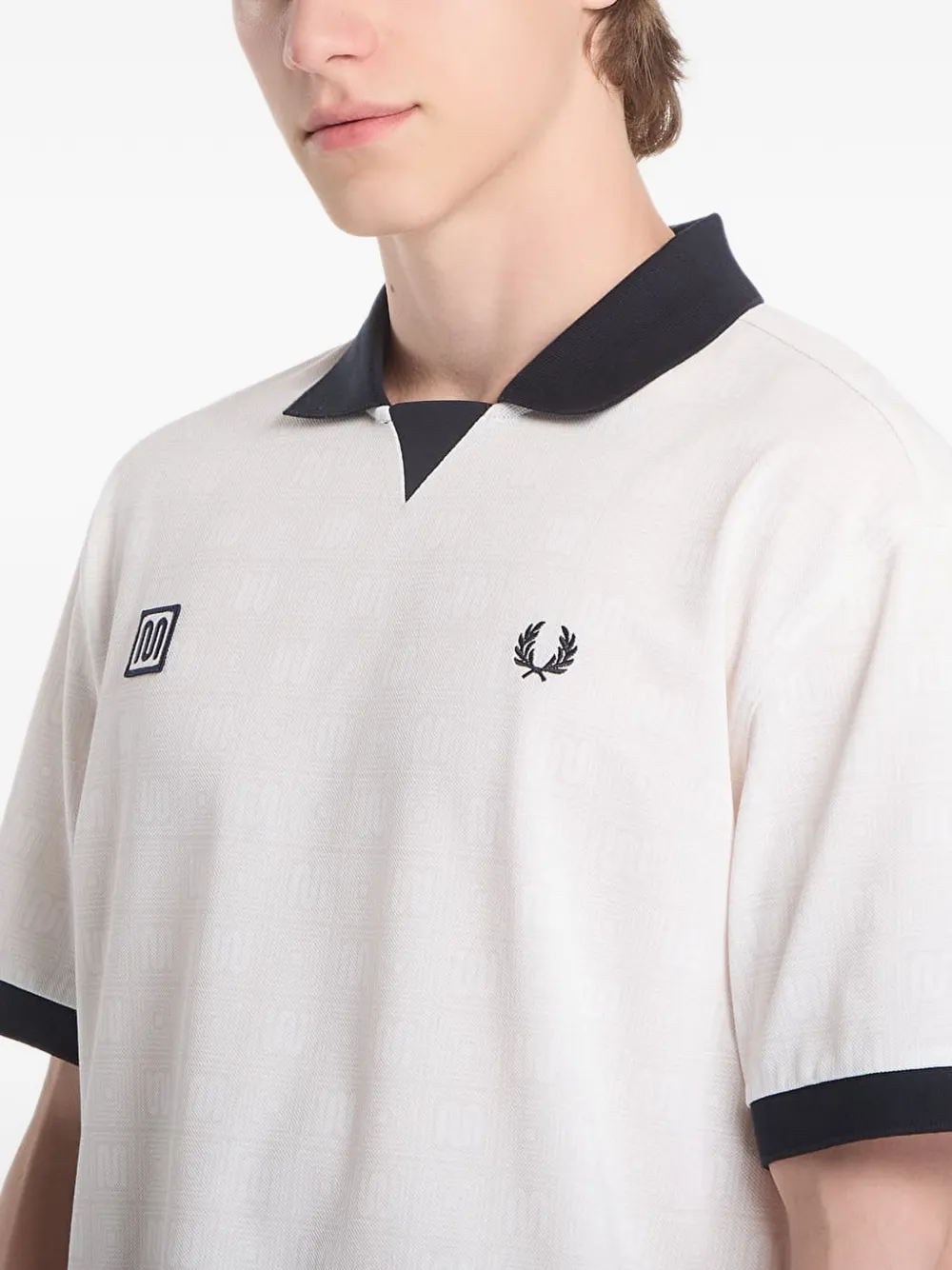Fred Perry x Meyba logo-print T-shirt Beige