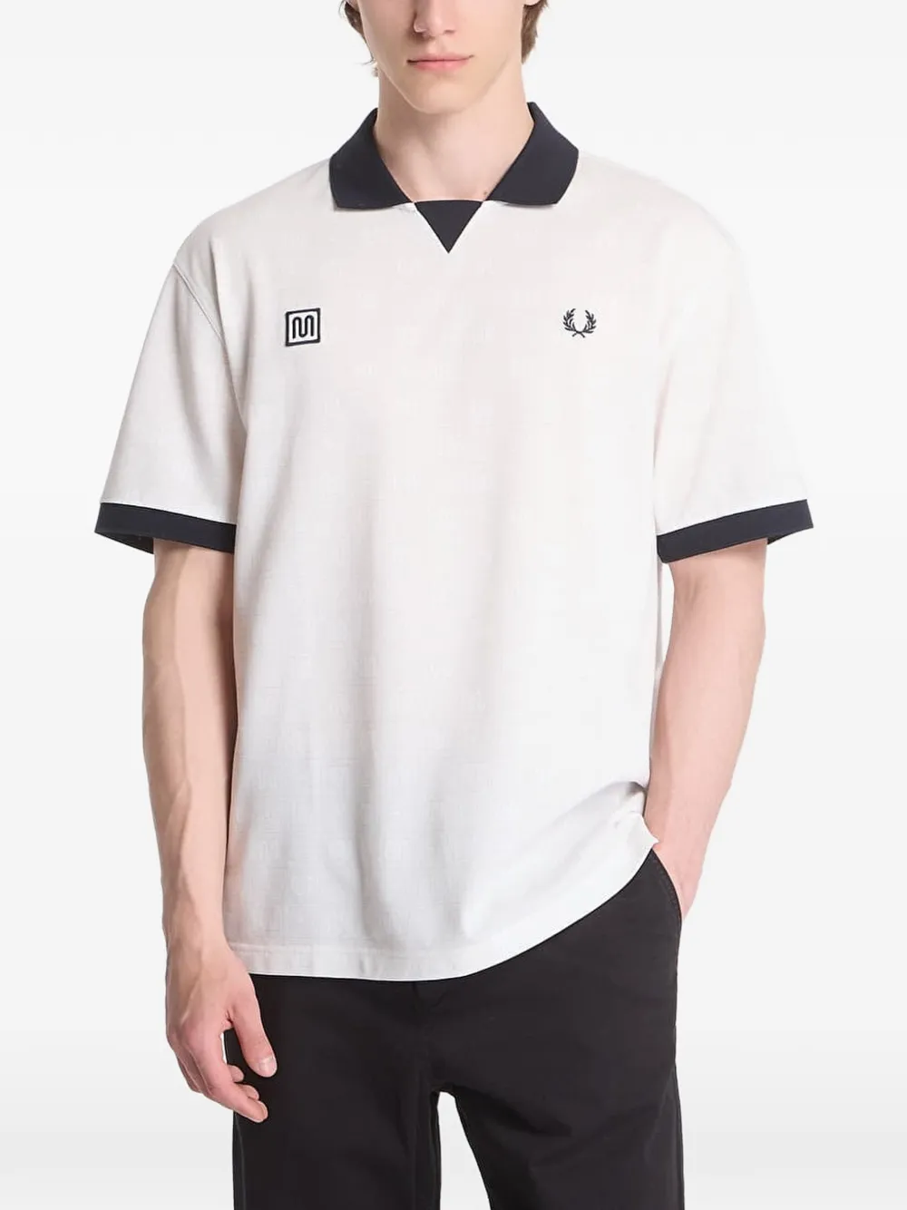 Fred Perry x Meyba logo-print T-shirt Beige