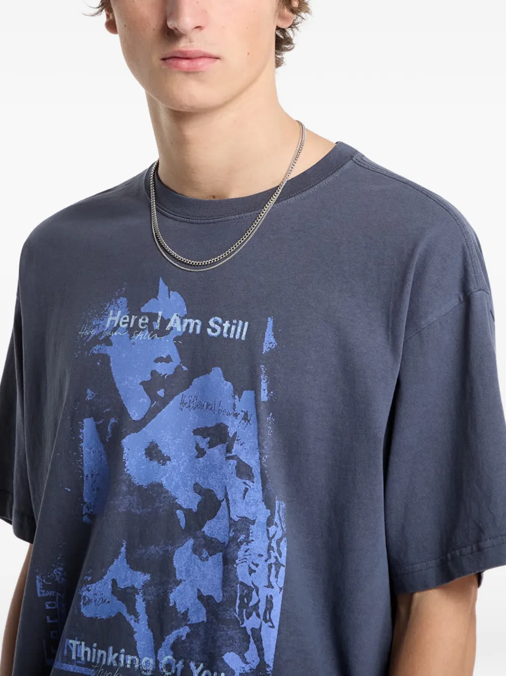 MISBHV Victim washed T-shirt Blauw